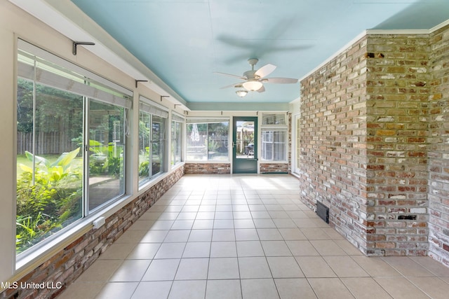 4 Briarwood Cir, Long Beach, MS 39560 - unfurnished sunroom featuring ceiling fan