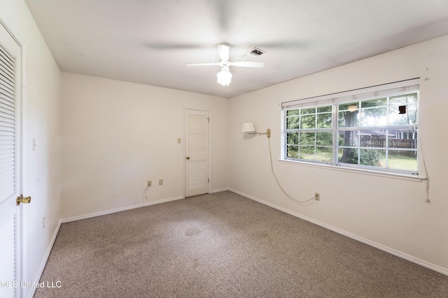4 Briarwood Cir, Long Beach, MS 39560 - carpeted empty room featuring ceiling fan and baseboards