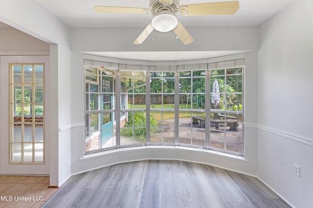 4 Briarwood Cir, Long Beach, MS 39560 - empty room featuring a ceiling fan and wood finished floors