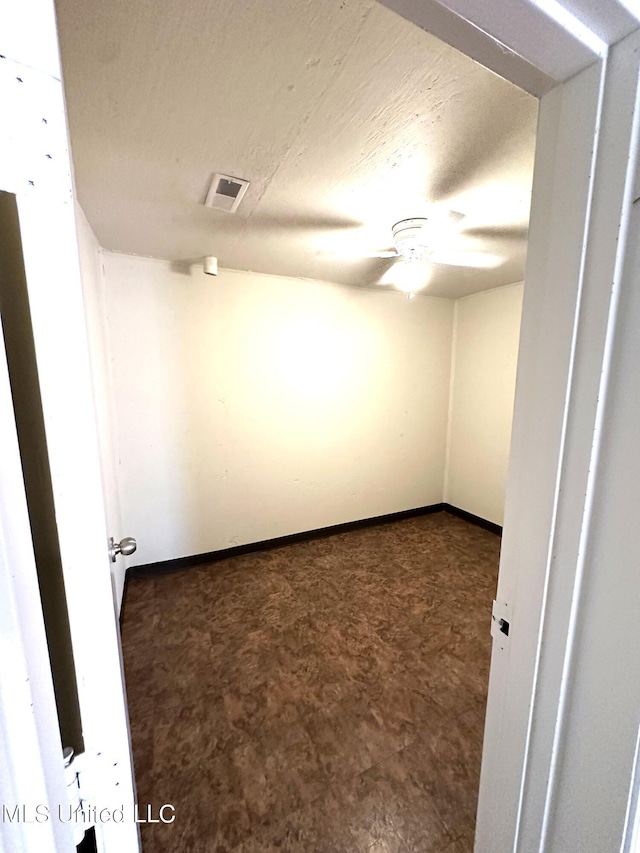 empty room featuring ceiling fan