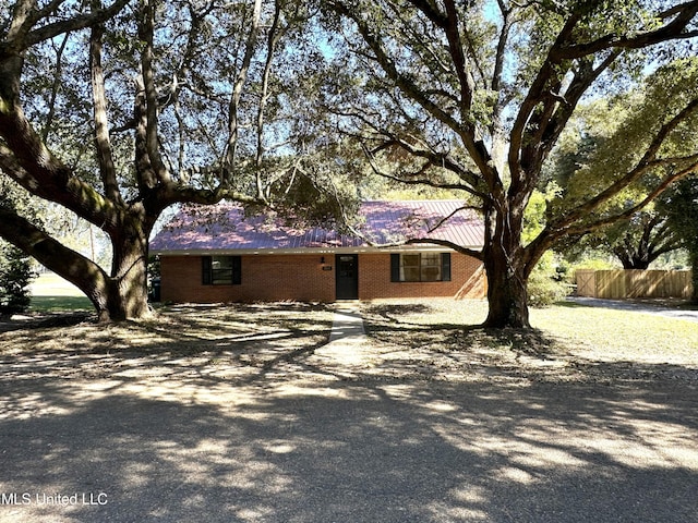 view of ranch-style home