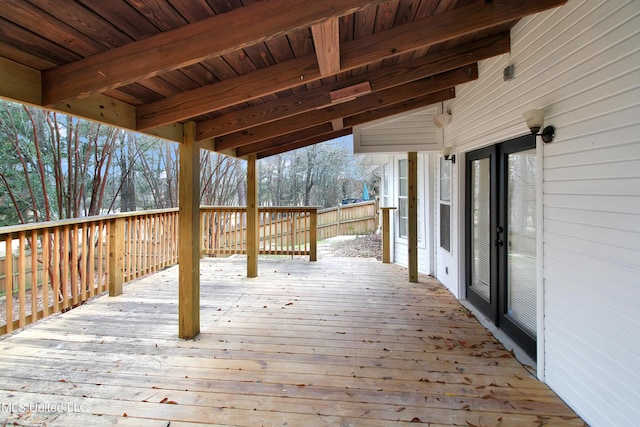 view of wooden terrace