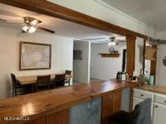 kitchen featuring white cabinetry