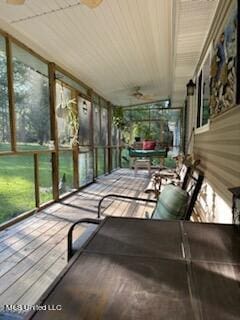 view of sunroom