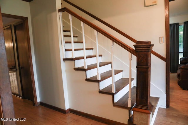 177 Robbins Rd, Brandon, MS 39042 - stairway featuring wood finished floors