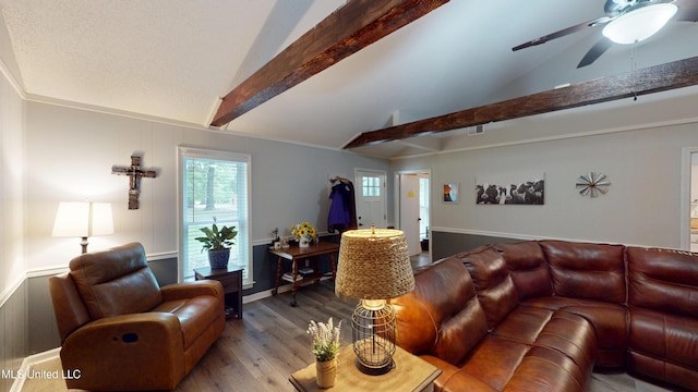 3902 S Windermere Dr, Nesbit, MS 38651 - living room featuring wood finished floors, a ceiling fan, and a desk
