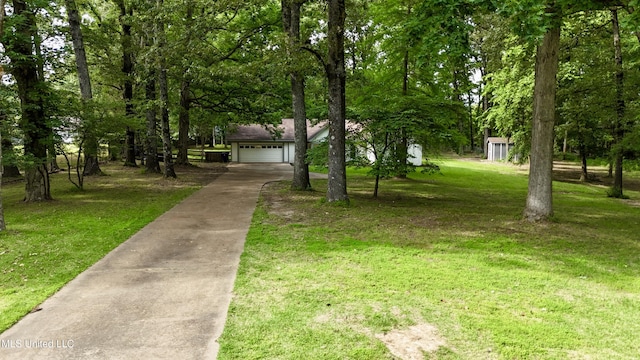 3902 S Windermere Dr, Nesbit, MS 38651 - view of property hidden behind natural elements featuring concrete driveway and a front yard