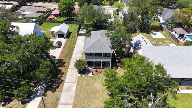 aerial perspective of suburban area