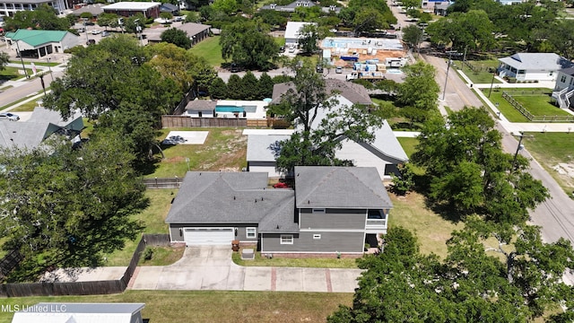 aerial view of residential area