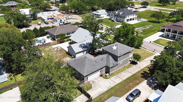 aerial view of residential area