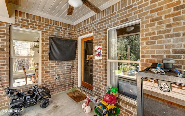 513 Willow Valley Cir, Brandon, MS 39047 - property entrance featuring brick siding and covered porch
