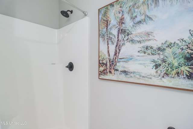 bathroom with a shower