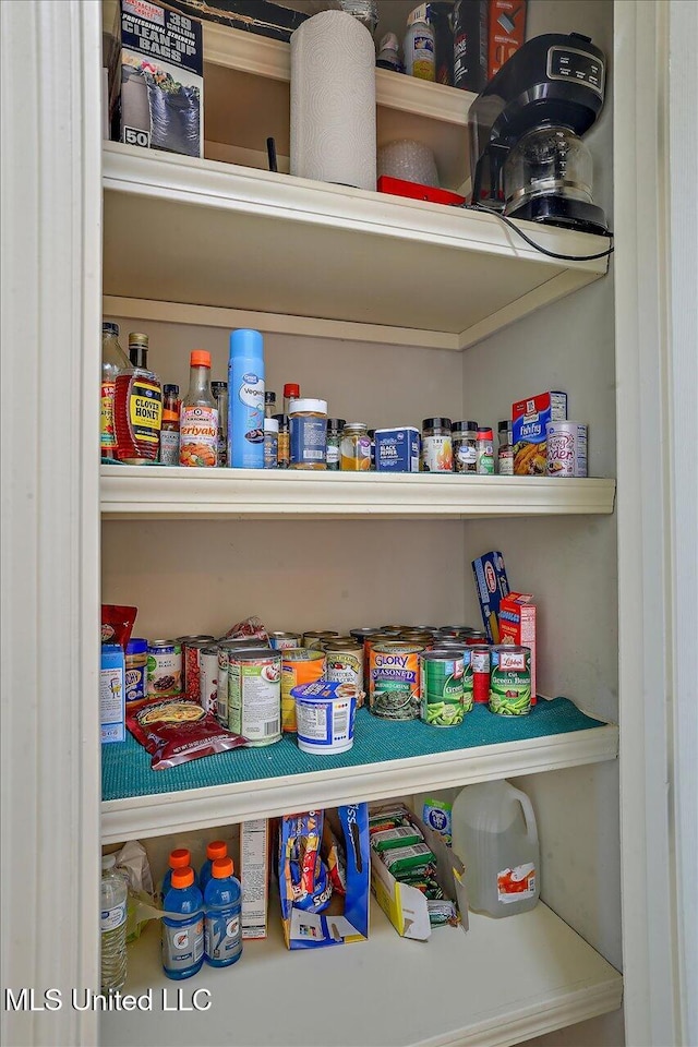 view of pantry