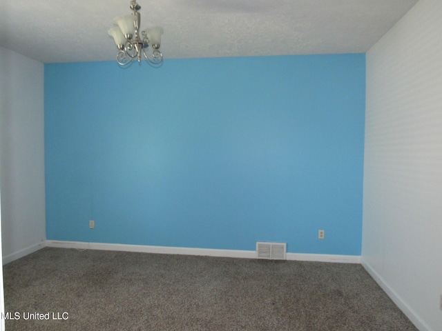 3542 Marcia Louise Dr, Southaven, MS 38672 - spare room with carpet floors and a chandelier