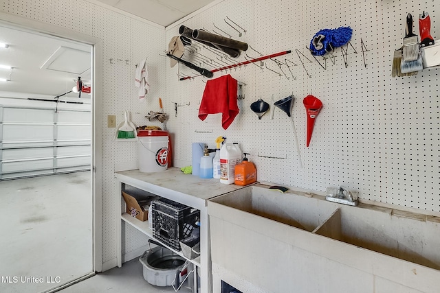 interior space featuring a sink