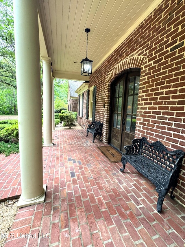 59 Dunbar Rd, Natchez, MS 39120 - view of patio featuring french doors