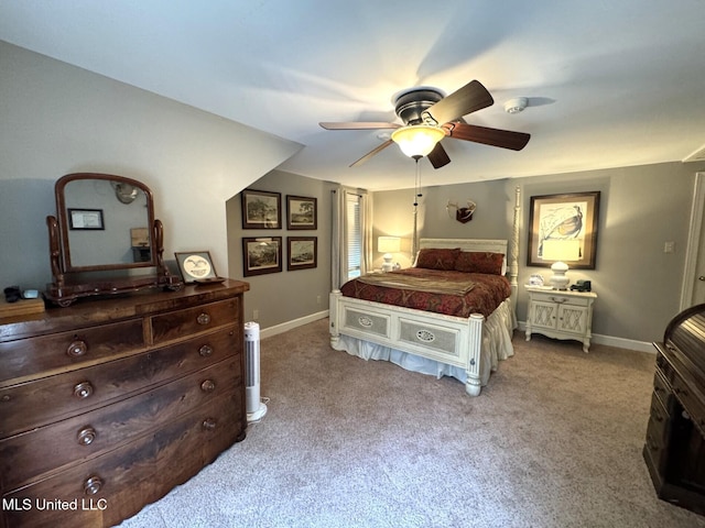 59 Dunbar Rd, Natchez, MS 39120 - bedroom with carpet flooring, baseboards, and ceiling fan