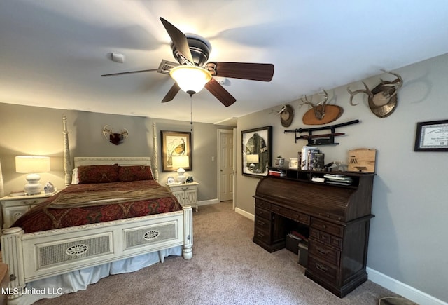59 Dunbar Rd, Natchez, MS 39120 - carpeted bedroom featuring a ceiling fan and baseboards