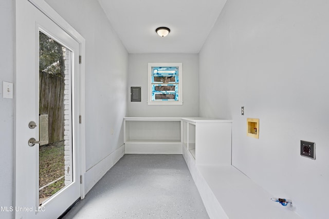 laundry room with hookup for a washing machine and electric dryer hookup