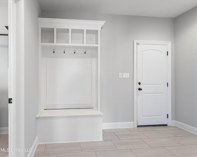 mudroom featuring baseboards