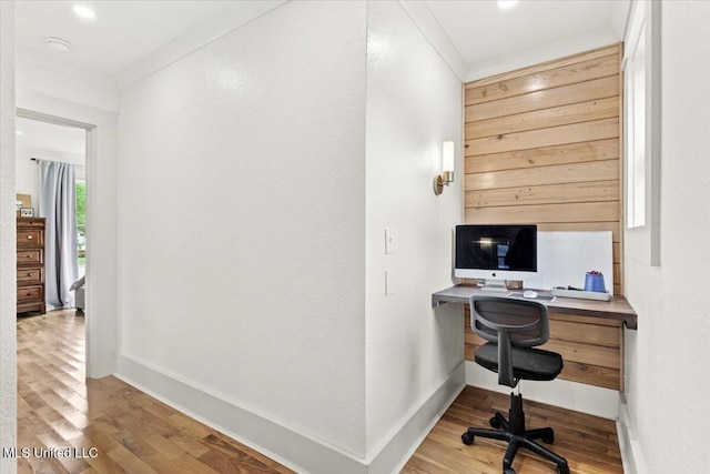 7101 Wayne Ln, Biloxi, MS 39532 - office with wood finished floors and ornamental molding