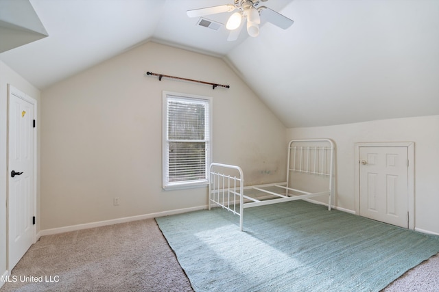 190 Briarwood Dr, Holly Springs, MS 38635 - bonus room featuring carpet flooring, vaulted ceiling, a ceiling fan, and baseboards