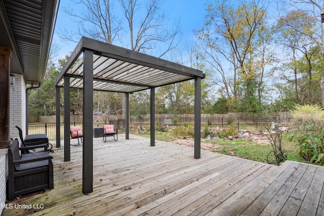 190 Briarwood Dr, Holly Springs, MS 38635 - deck featuring a fenced backyard and outdoor lounge area