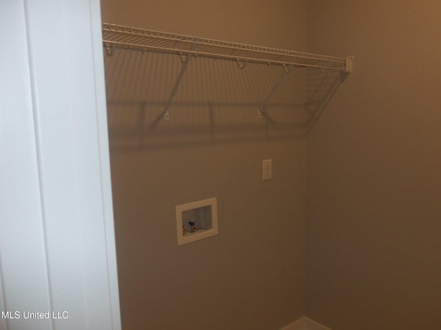 laundry room with hookup for a washing machine