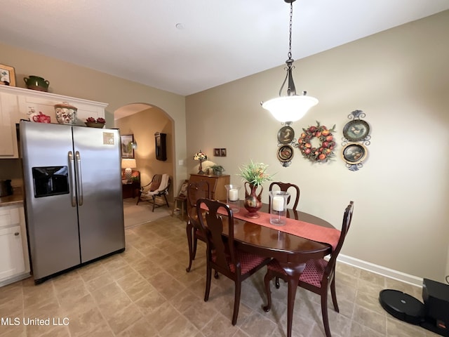 view of dining space