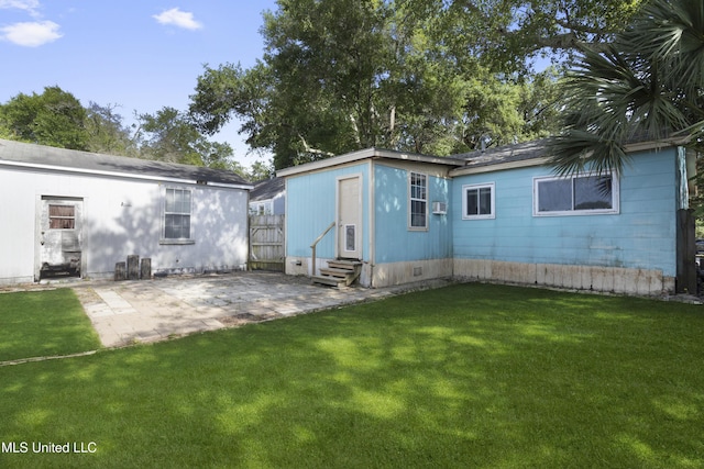 1278 Lopez Pl, Biloxi, MS 39530 - back of house with entry steps, a patio area, and crawl space