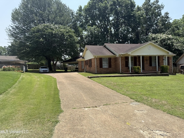 8528 E Cedar Cir, Southaven, MS 38671 - single story home featuring driveway, brick siding, and covered porch
