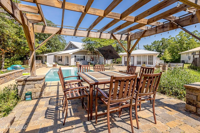 view of patio / terrace with a pergola