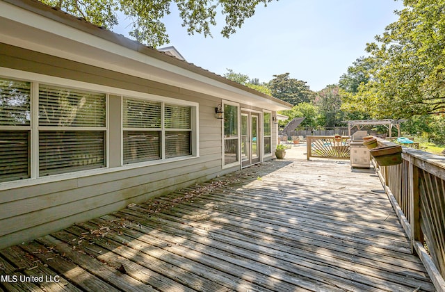 view of wooden deck