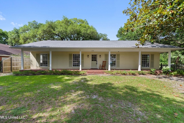 2508 Orrell Dr, Gautier, MS 39553 - ranch-style home with brick siding and covered porch