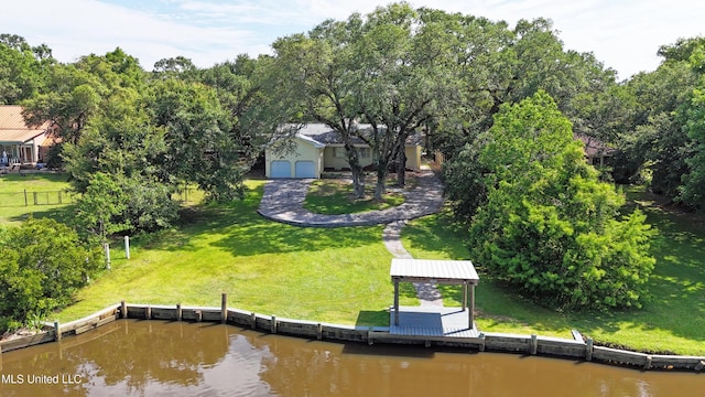 2508 Orrell Dr, Gautier, MS 39553 - dock featuring a water view