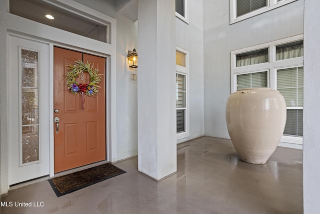 view of doorway to property