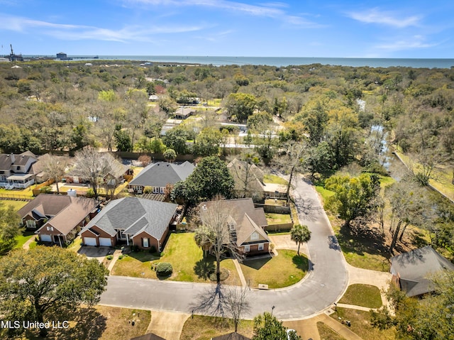 bird's eye view with a residential view