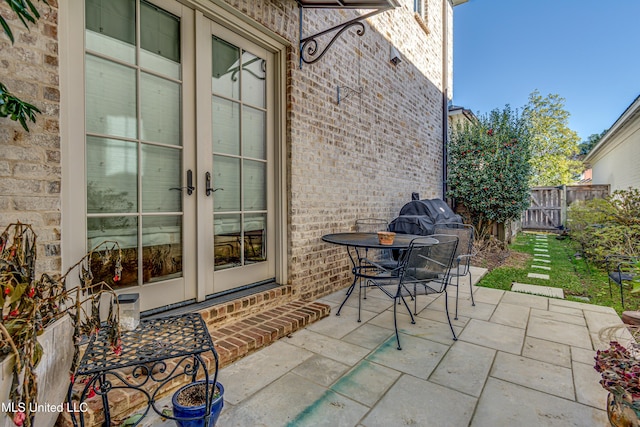 view of patio / terrace with french doors