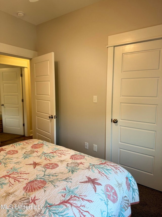 bedroom with a closet