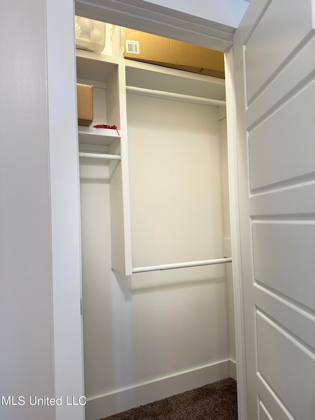 view of closet