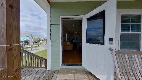 view of doorway to property