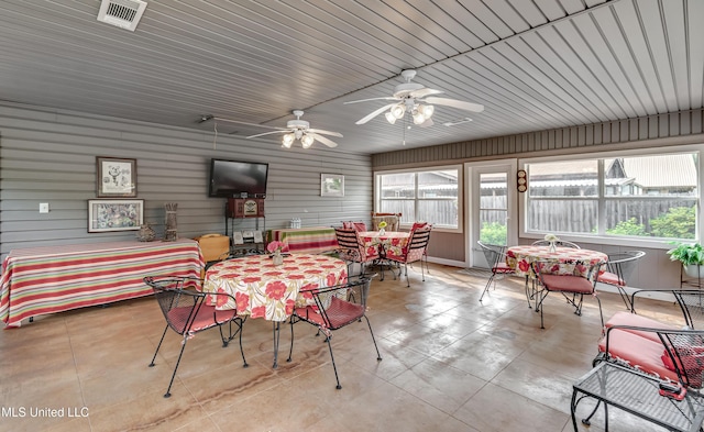 218 Harbor Ln, Brandon, MS 39047 - dining space featuring ceiling fan