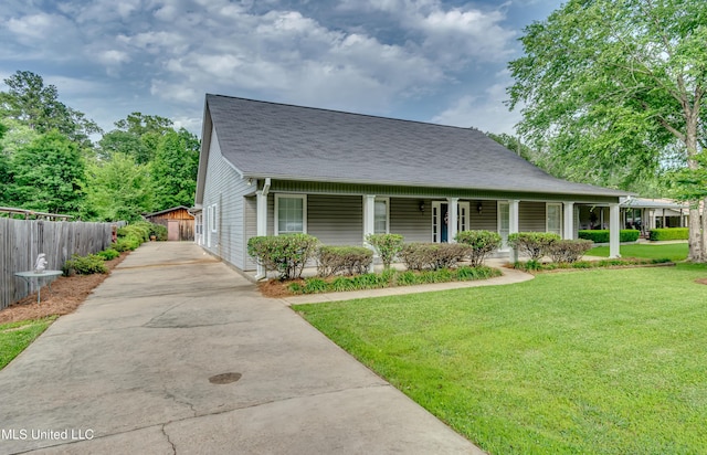 218 Harbor Ln, Brandon, MS 39047 - view of front facade with driveway, a porch, and roof with shingles