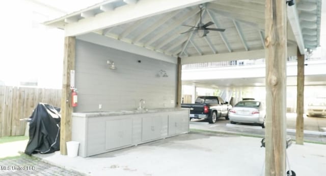 183 Mcdonnell Ave Unit 305, Biloxi, MS 39531 - view of patio / terrace with a gazebo and a sink