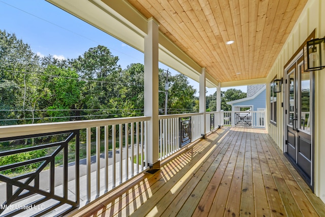 view of wooden deck