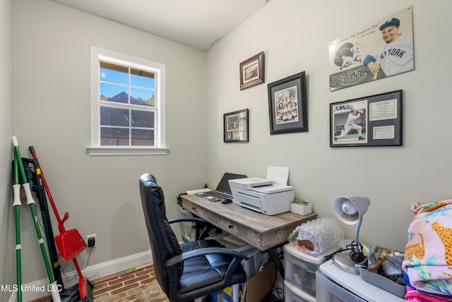 9948 Victor Dr, Olive Branch, MS 38654 - office with brick floors and baseboards