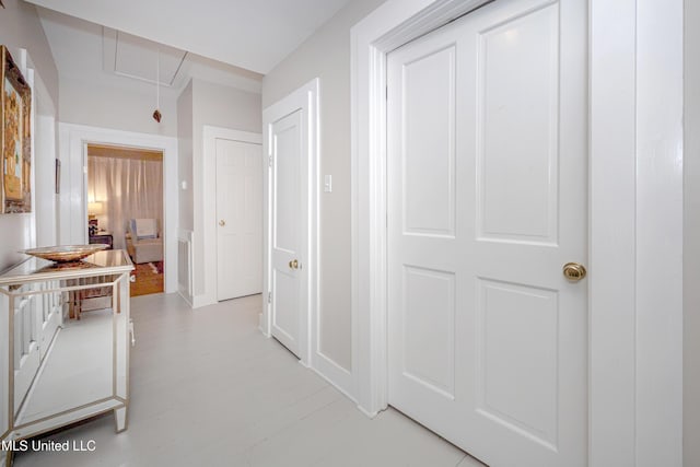 319 Washington Ave, Ocean Springs, MS 39564 - hall with attic access and light flooring