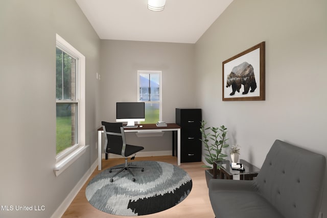 103 Buena Vista Dr, Long Beach, MS 39560 - home office featuring light wood-type flooring and healthy amount of natural light