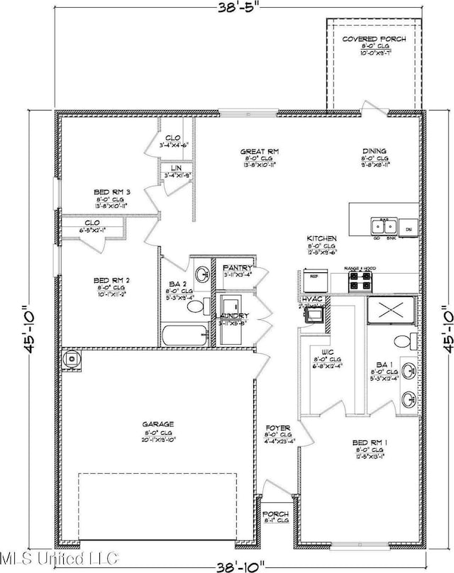 401 Cedar Way, Pearl, MS 39208 - property floor plan