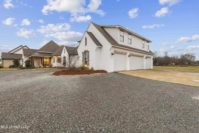 view of front facade with a garage